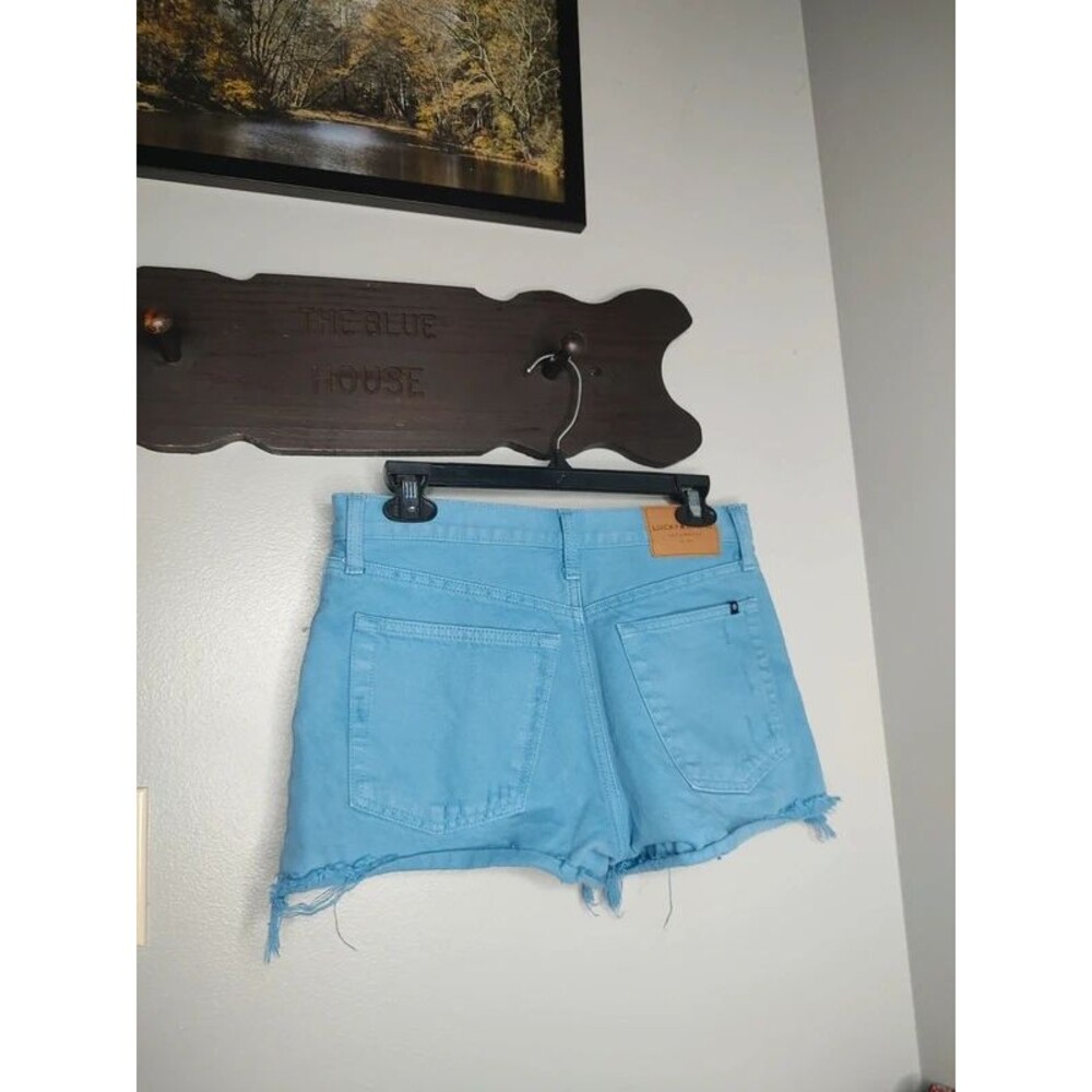 Lucky Brand Los Angeles Relaxed Fit High Waist Distressed Shorts Size 26/2 - Picture 4 of 4
